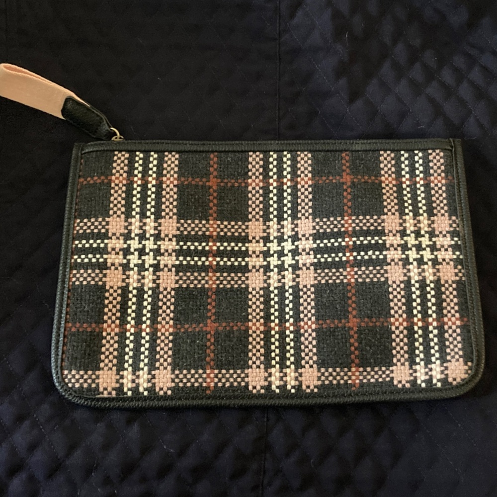 Studious Plaid Clutch